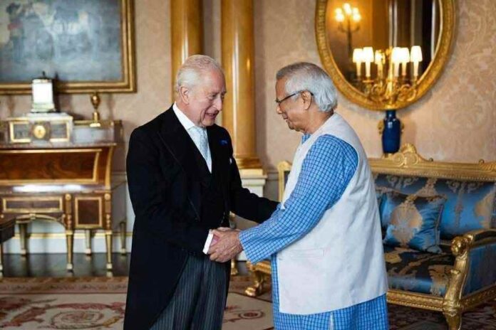 King Charles Meets Nobel Laureate Muhammad Yunus at Buckingham Palace to Discuss Global Challenges.