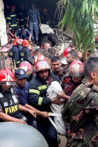 Getty image: dhaka plane crash: 19 dead, 170 injured in baf jet tragedy