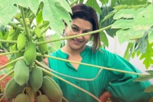 জয়ার বাগানে ফল ধরেছে, আনন্দে উচ্ছ্বসিত অভিনেত্রী।পেঁপে গাছের পাশে হাসিমুখে দাঁড়িয়ে আছেন অভিনেত্রী জয়া আহসান, তার বাগানে ফল ধরেছে।