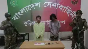 কুড়িগ্রাম উলিপুরে সেনা অভিযানে ইয়াবাসহ আটক ২ মাদক কারবারি।